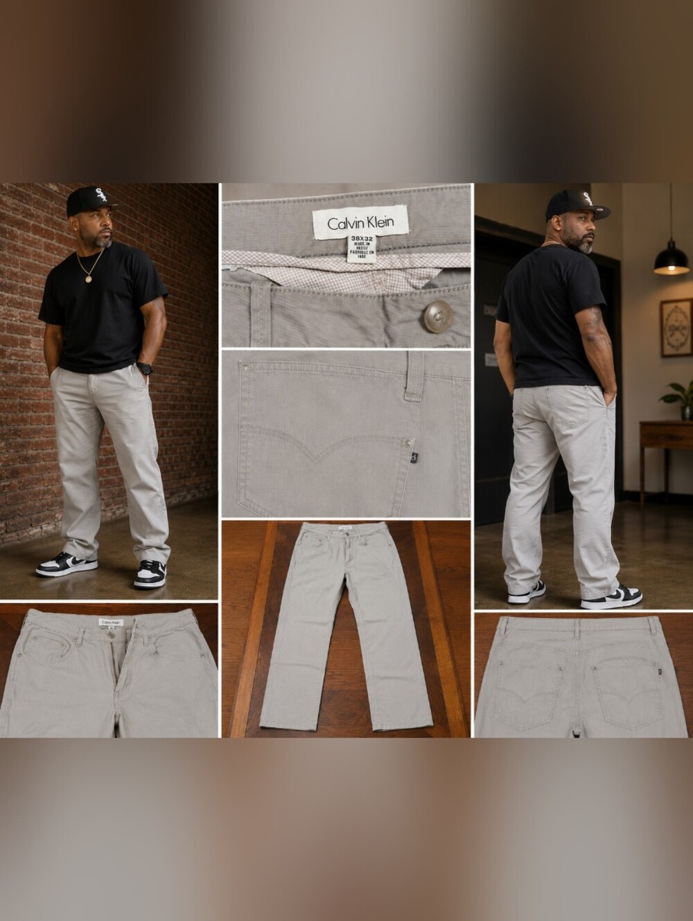 Calvin Klein Men’s Light Gray Chinos - Neutral Everyday Trousers